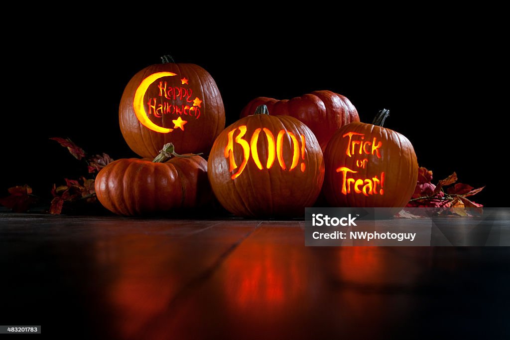 Abóbora de abóbora de Halloween - Foto de stock de Moranga - Cucúrbita royalty-free