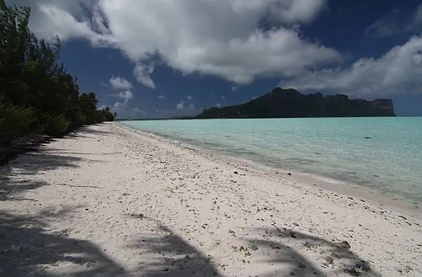 A view from a motu on Maupiti.