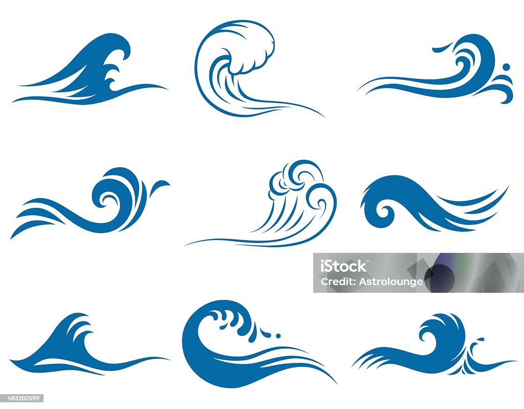 Vagues  - clipart vectoriel de Vague libre de droits