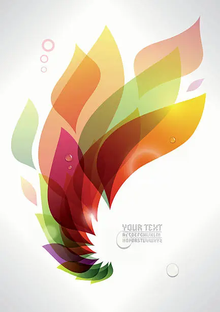 Vector illustration of colored flame background