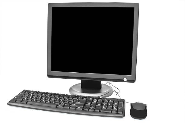 istock black monitor, keyboard and mouse 483203269