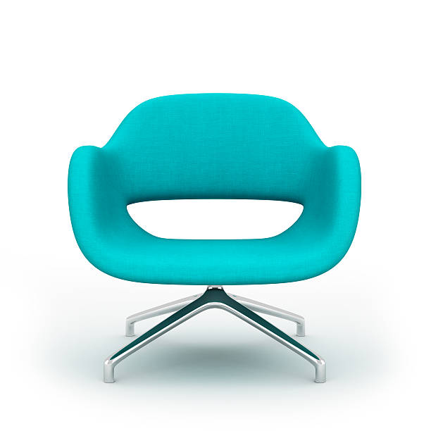 istock Blue modern armchair isolated on white background 3d rendering 483204554