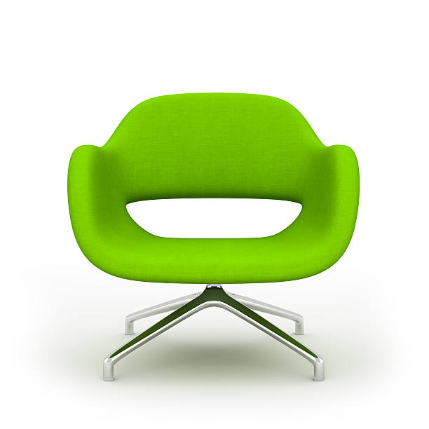 istock Green modern armchair isolated on white background 3d rendering 483204558