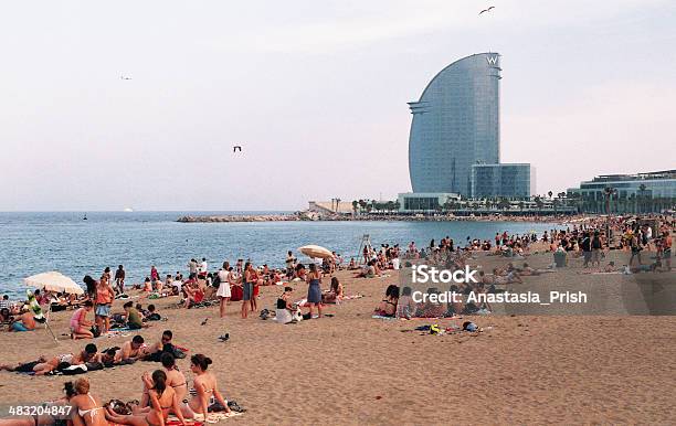 Beach In Barcelona Stock Photo - Download Image Now - Adult, Architecture, Barcelona - Spain