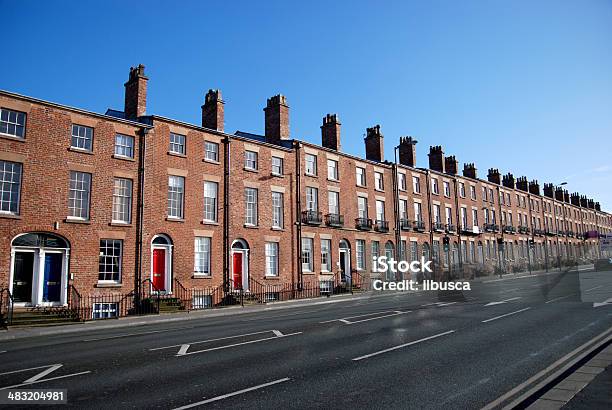 Typical British Houses Stock Photo - Download Image Now - Liverpool - England, Brick, Red