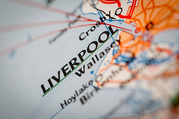 istock Liverpool City on a Road Map 483206022