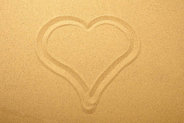 istock drawing a heart in the sand 483210918