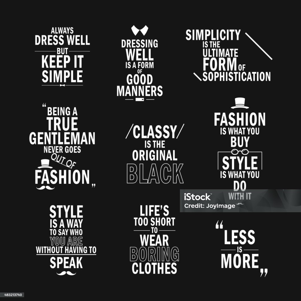 Fashion Attitude Quotes Set Stock Illustration - Download Image ...