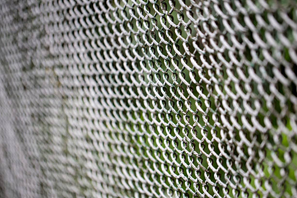 istock Metal twist fence 483213930