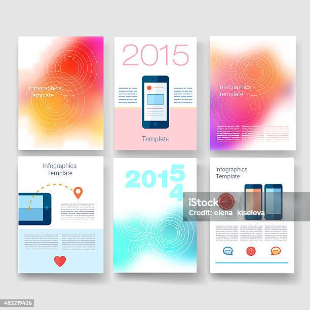 Templates Design Set Of Web Mail Brochures Mobile Technology Infographic Stock Photo - Download Image Now