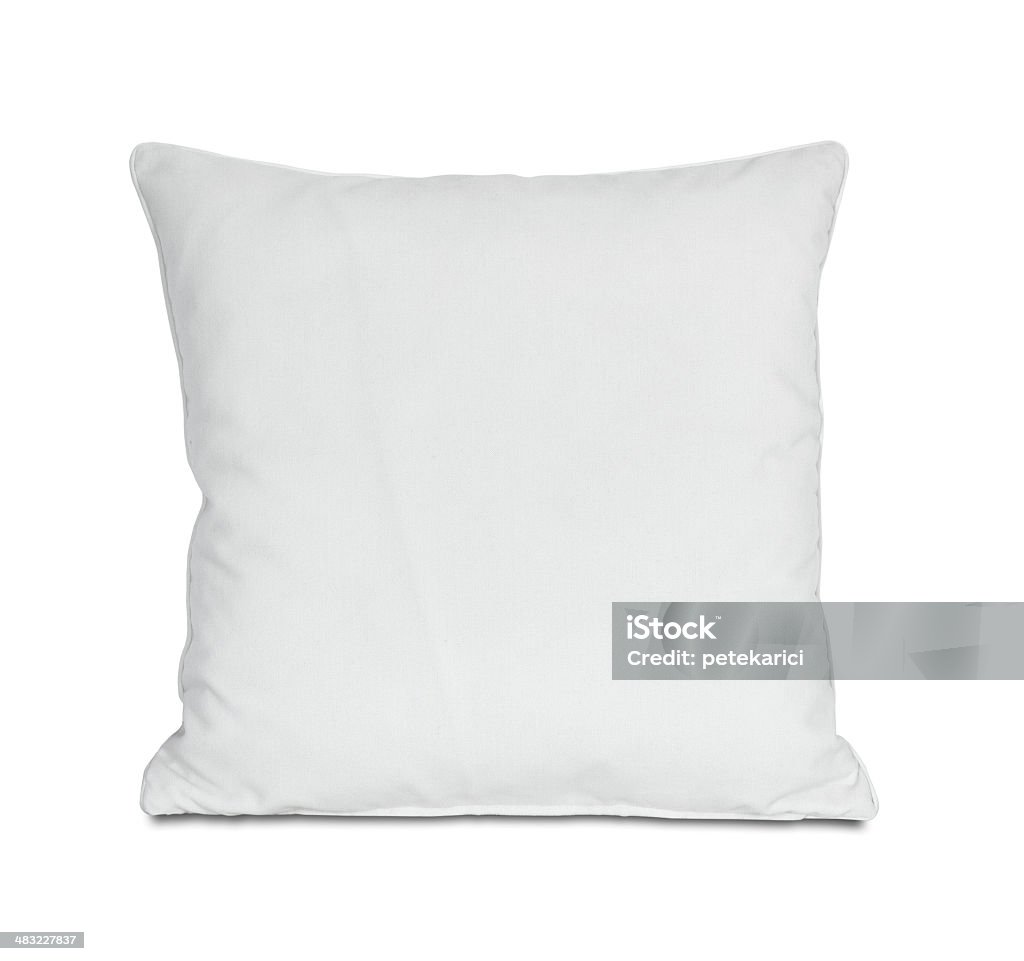 Blanco almohada (Clipping Path (Borde de corte - Foto de stock de Cojín libre de derechos