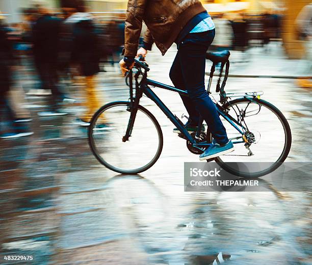 Man Cycling In Italy Stock Photo - Download Image Now - Adult, Bicycle, Blurred Motion
