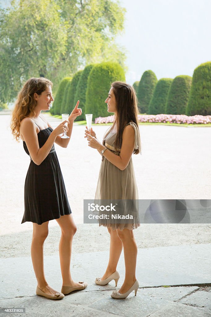 Szczęśliwy dziewcząt z szampana - Zbiór zdjęć royalty-free (Koktajl alkoholowy)