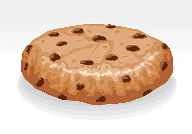 Vector illustration of Chocolate Chip Cookie