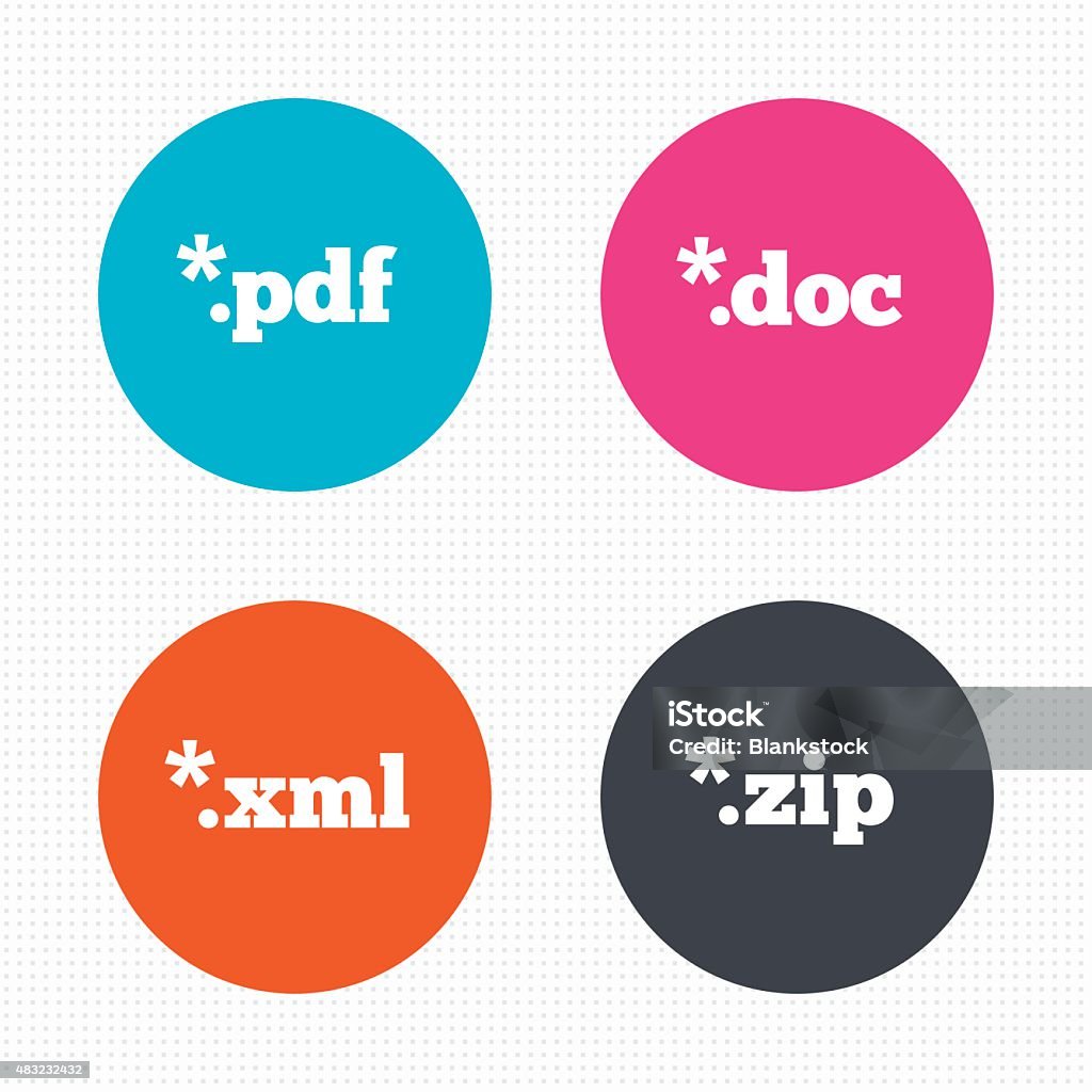 Basic Sign For File Document Signs File Extensions Symbols Stock Illustration - Download ...