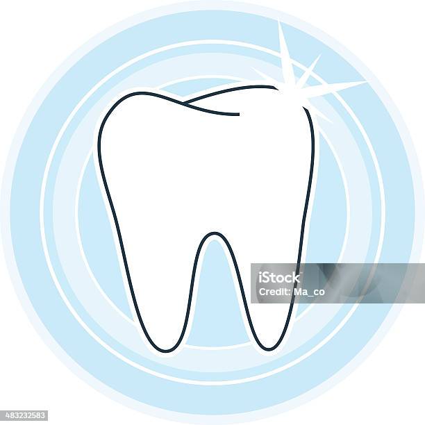 Gesunde Zahnsymbol Stock Vektor Art und mehr Bilder von Zahnpflege - Zahnpflege, Blau, Einfachheit