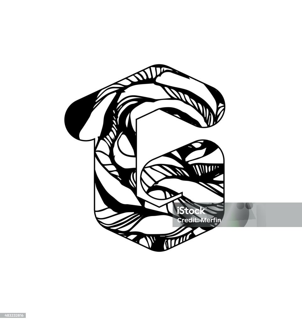 G Text Vector Vector Alphabet And General Typography Stock Illustration - Download ...