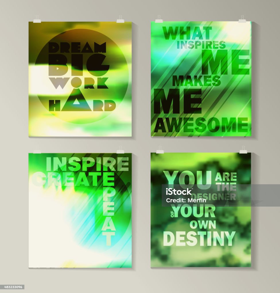 Quote Typographical galaxy Background Quote poster. Typographical background. Creative retro design 2015 stock vector
