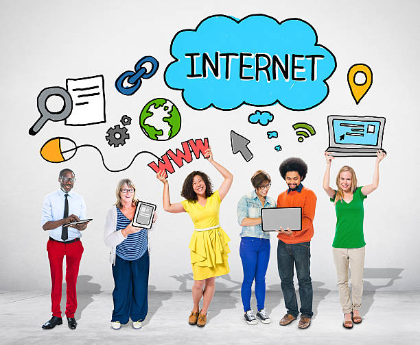 istock Group of People with Networking Concepts 483238108