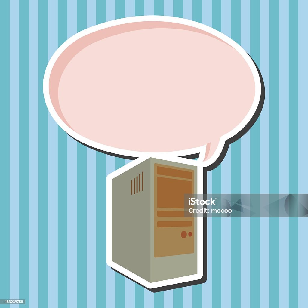 Computer Theme Host Computer Elements Vector Stock Illustration ...