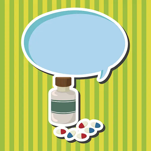 Vector illustration of pills theme elements