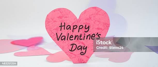 Happy Valentines Day Love Heart Stock Photo - Download Image Now - 2015, Heart Shape, Horizontal