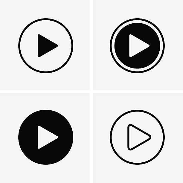 Play Icons Play Icons. Vector for web no boundary stock illustrations