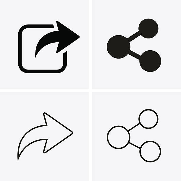 illustrations, cliparts, dessins animés et icônes de partager des icônes - facebook sign interface icons social media