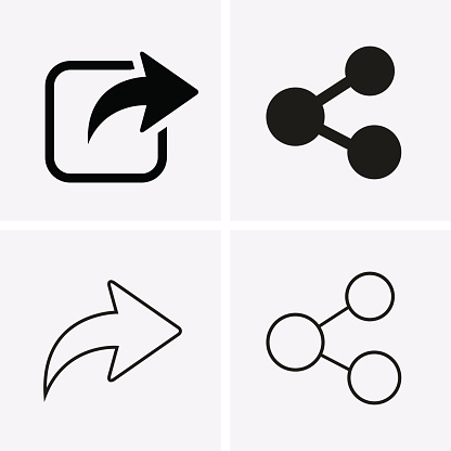 Share Icons. Vector for web