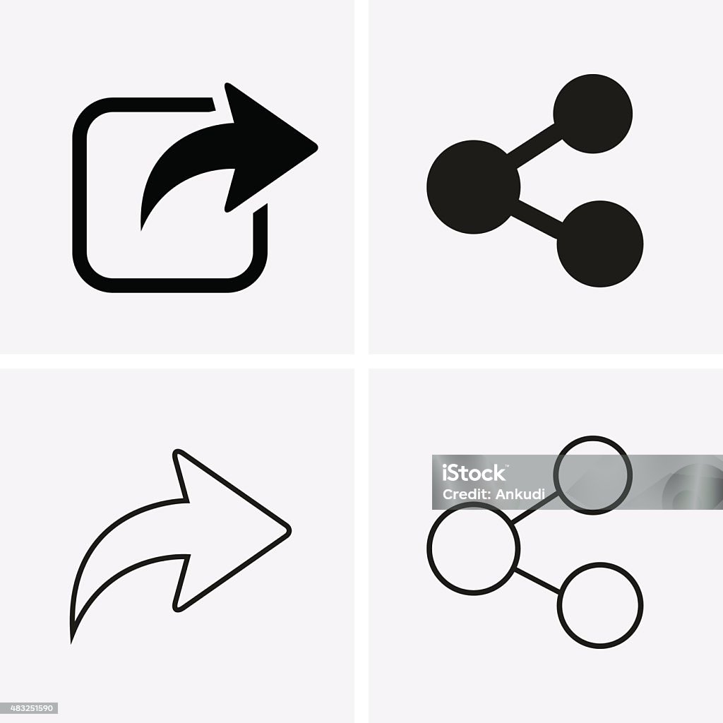 Share Icons Share Icons. Vector for web Sharing stock vector