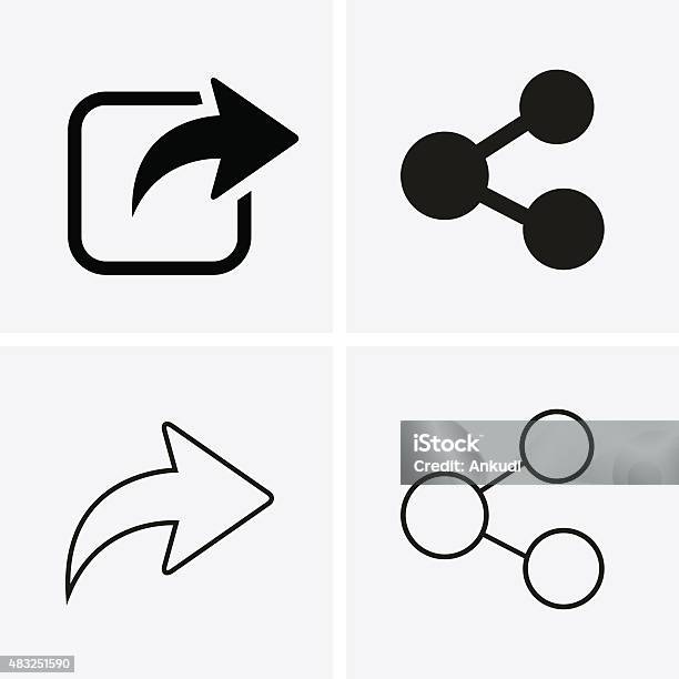Share Icons Stock Illustration - Download Image Now - Sharing, Icon Symbol, Symbol
