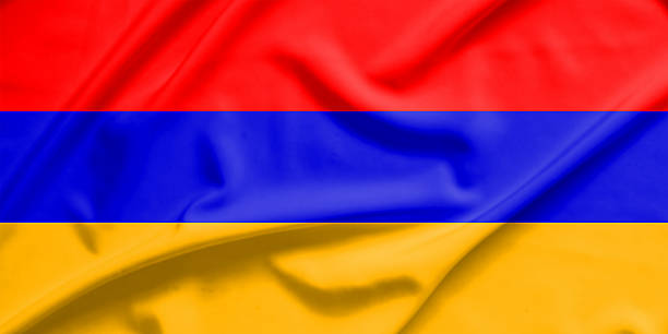 istock armenia flag on soft and smooth silk texture 483257038