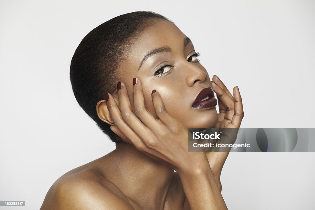 Dark Beauty Beautiful African woman. African Ethnicity Stock Photo