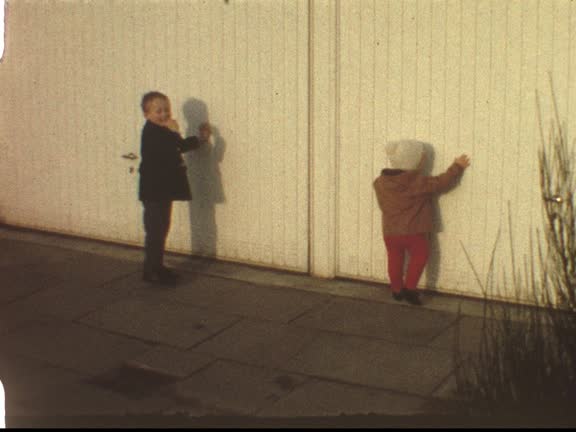 Little boys racing (vintage 8 mm amateur film)