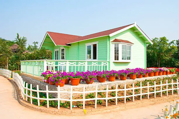 Small house in a garden