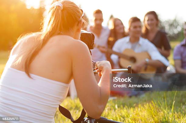 Videographer Shooting Teenagers Stock Photo - Download Image Now - Teenager, Film Industry, Journalist