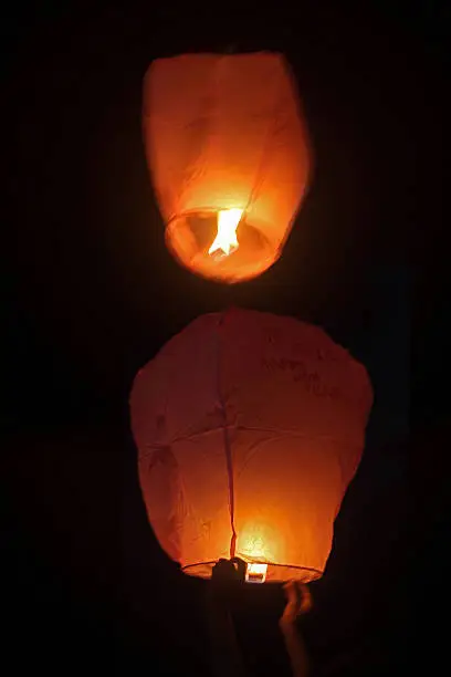 Photo of kongming lantern (sky lantern)