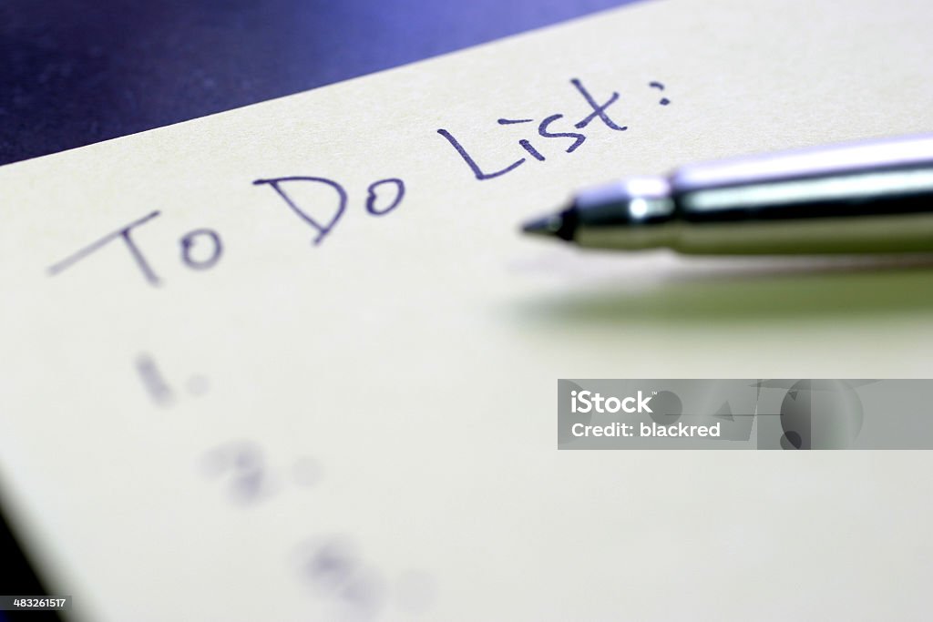 To Do List "To Do List" written on a sticky note. Adhesive Note Stock Photo