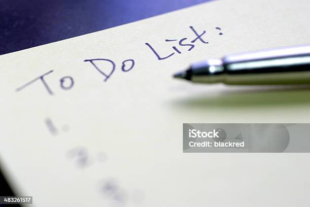 To Do List Stock Photo - Download Image Now - Adhesive Note, Advice, Announcement Message