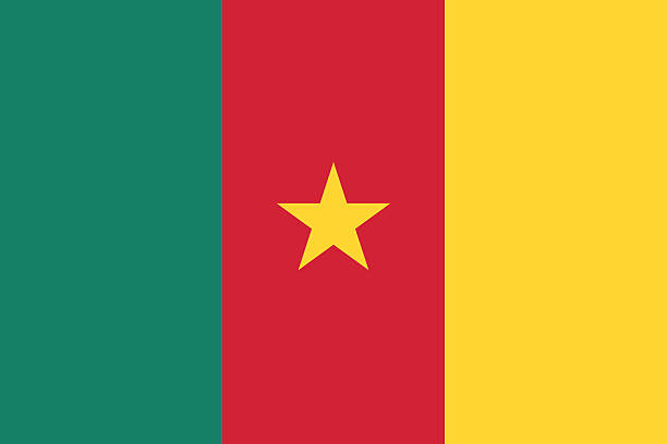 Flag of Cameroon Proportion 2:3, Flag of Cameroon cameroon stock illustrations