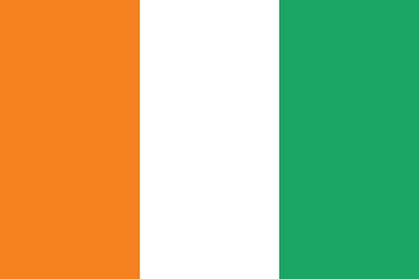 Flag of Ivory Coast vector art illustration