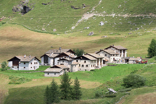 istock swiss mountain village on sunny summer day 483263176