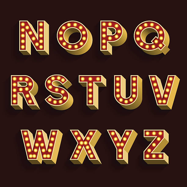 istock Lightbulb Alphabet Vector Font. Part 1 of 3. Letters N-Z. 483263496