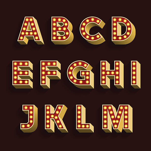 istock Lightbulb Alphabet Vector Font. Part 1 of 3. Letters A-M. 483263508