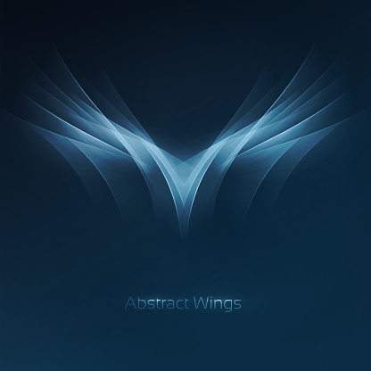 Abstract shiny brutal wings symbol with a space for your text. EPS 10 vector illustration, contains transparencies. High resolution jpeg file included(300dpi).