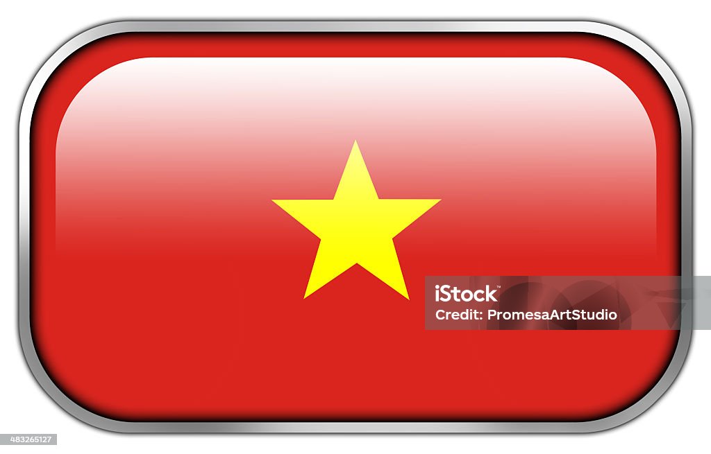 ベトナム国旗長方形光沢のあるボタン。 - イ��ラストレーションのロイヤリティフリーストックフォト