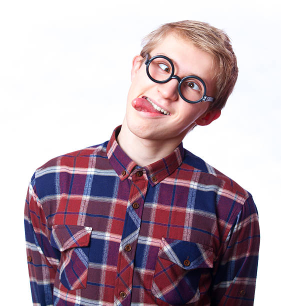 istock Young teen boy in nerd glasses. 483265161