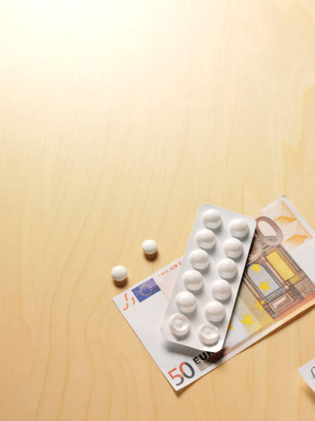 istock Prescription Tablets on a Fifty Euro Note 483266247