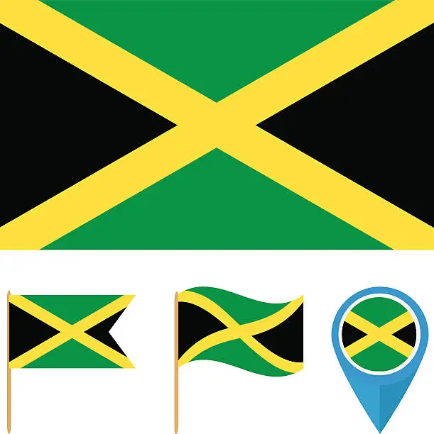 Vector illustration of Jamaica,country flag