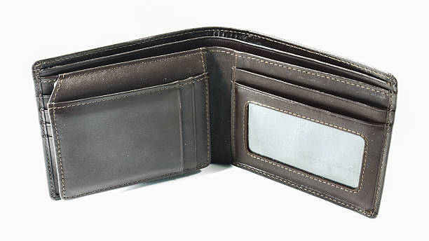 istock Used Chocolate Color Leather Wallet Isolated 483276228